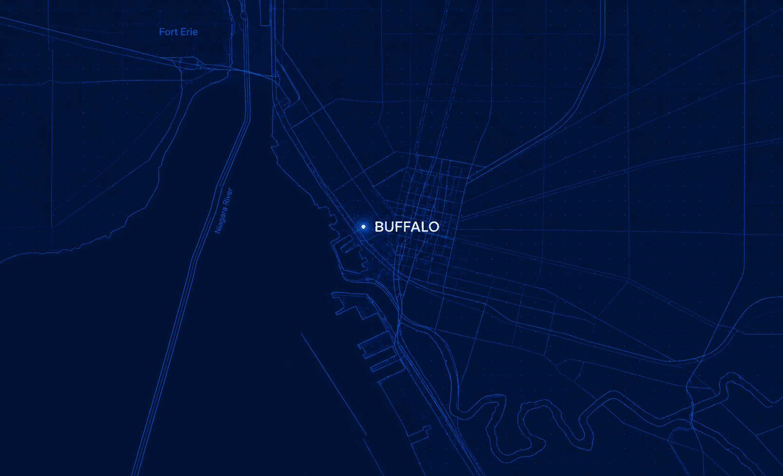 Map of Buffalo, New York, USA